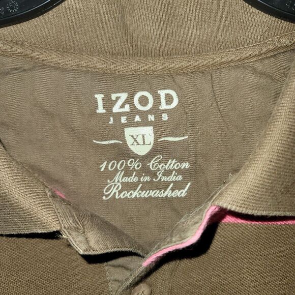 IZOD Sport Polo Shirt Rockwashed Golf / Polo Men's XL. Thick fabric - Picture 4 of 9